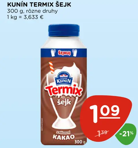 Kunín Termix šejk s kakaovou príchuťou