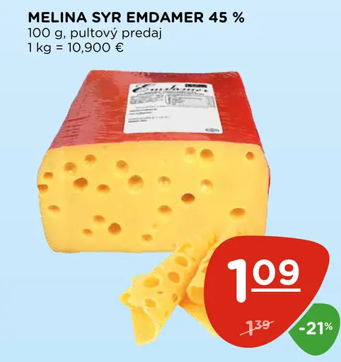 Melina syr Ementaler 45 %