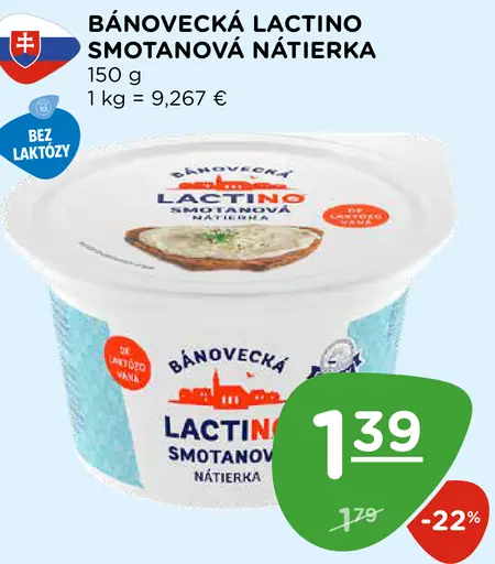 Bánovecká Lactino Smotanová nátierka