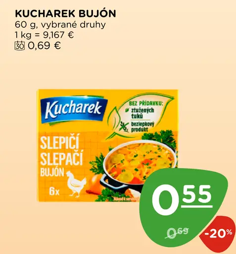 Kucharek slepičí bujón, vybrané druhy