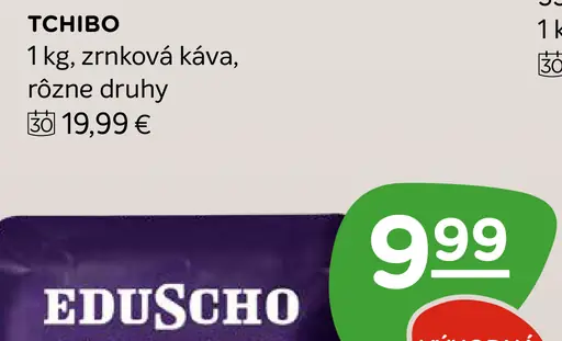 Eduscho Káva zrnková rôzne druhy