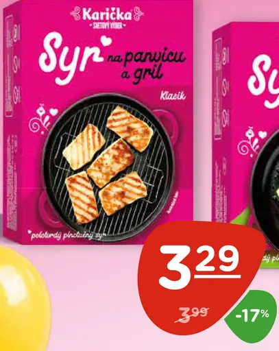 Karička syr na panvicu typu halloumi, rôzne druhy