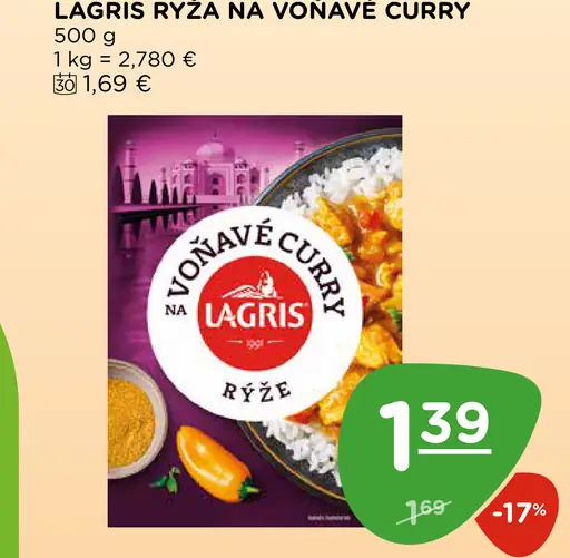 Lagris ryža Voňavé curry