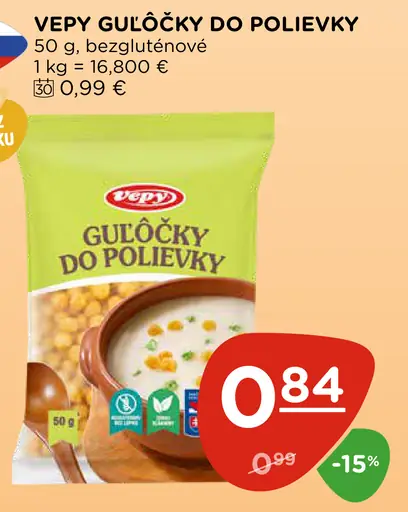 Vepy guľočky do polievky bezlepkové
