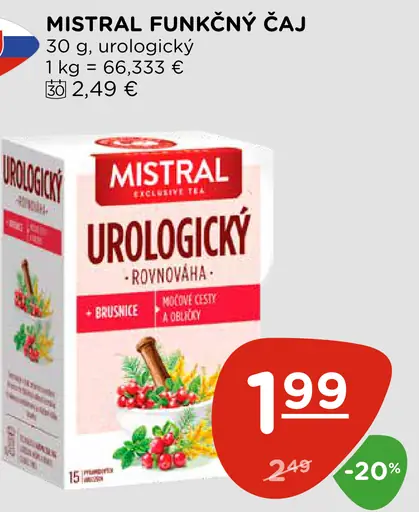 Mistral Urologický + brusnice bylinný čaj