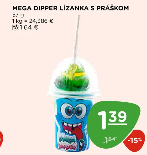 Mega Dipper lízanka s práškom