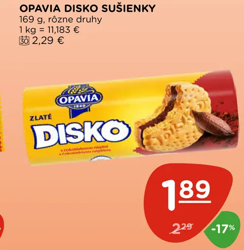 Opavia Disko sušienky rôzne druhy