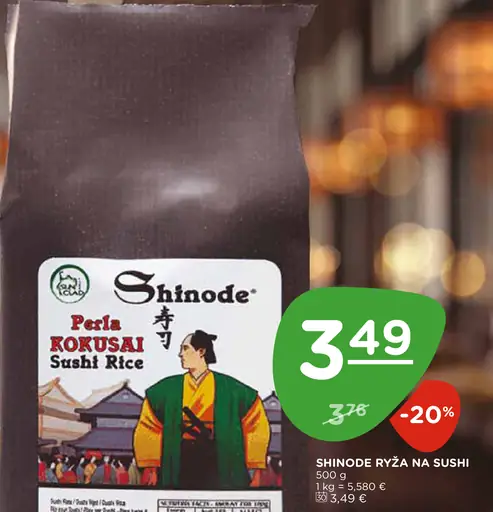 Shinode ryža na sushi