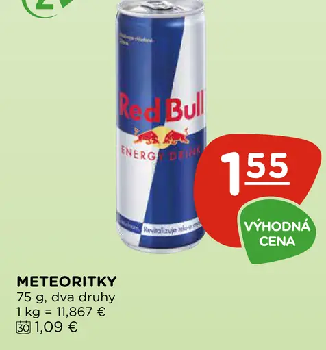 Red Bull plechovka energetický nápoj rôzne druhy