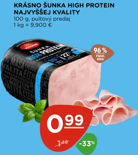 Krásno šunka High Protein najvyššej kvality