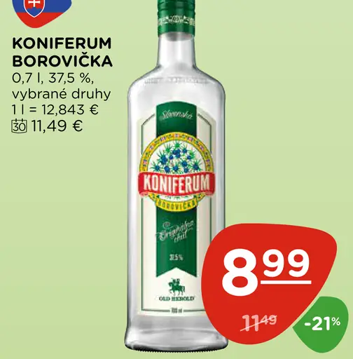 Koniferum Borovička vybrané druhy
