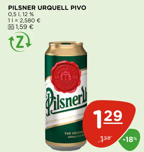 Pilsner Urquell pivo