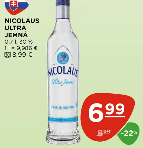 Nicolaus Ultra jemná vodka