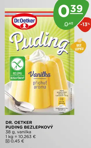 Dr. Oetker puding bezlepkový vanilka