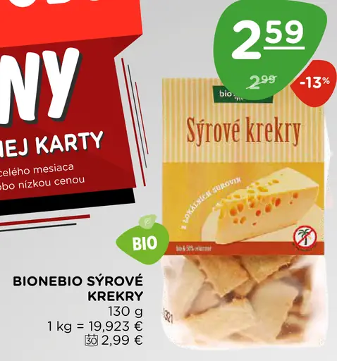 Bionebio syrové krekry