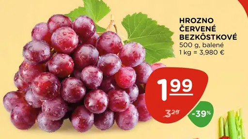 Hrozno červené bezkôstkové