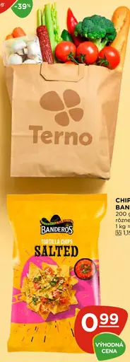 Banderos tortilla chips salted