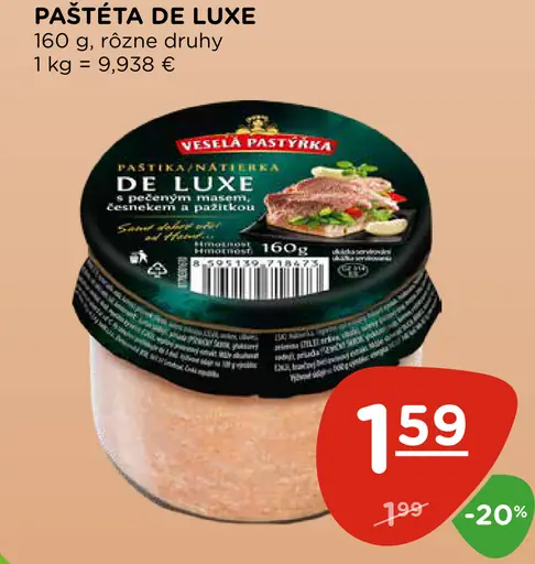 Veselá pastička Paštéta De Luxe