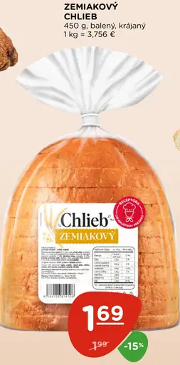 Zemiakový chlieb krájaný