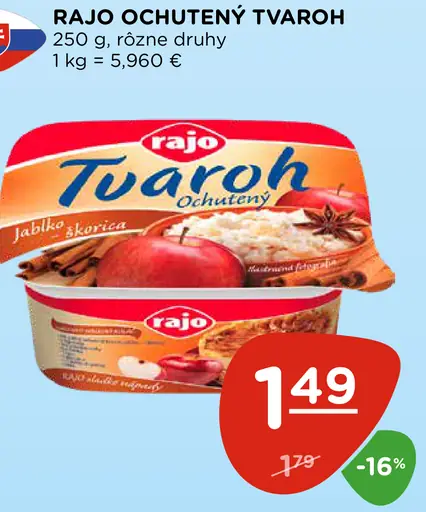 Rajo tvaroh ochutený