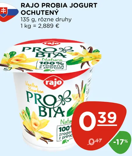 Rajo ProBia ochutený jogurt