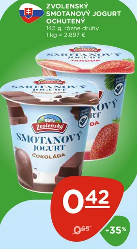 Zvolenský smotanový ochutený jogurt