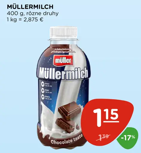 Müllermilch mliečny nápoj čokoládový