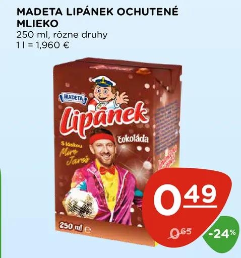 Madeta Lipánek trvanlivé mlieko ochutené