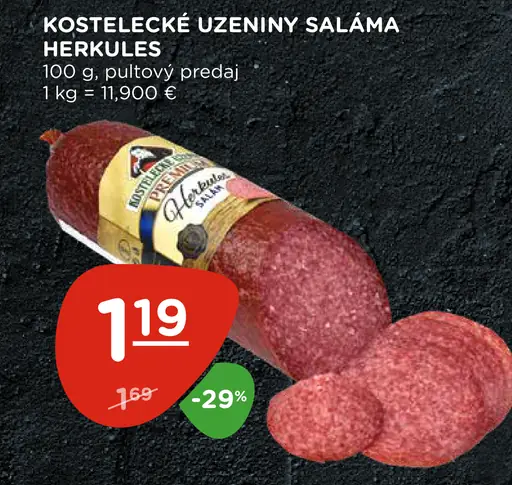 Kostelecké uzeniny saláma Hercules