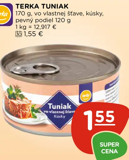 Terka tuniak vo vlastnej šťave kúsky