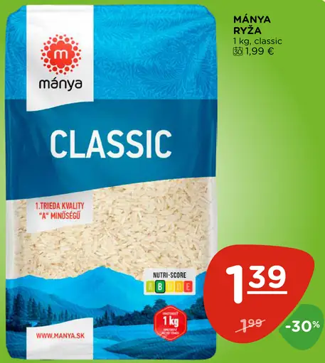 Mánya ryža classic