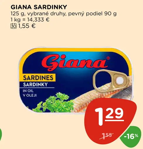 Giana sardinky v oleji