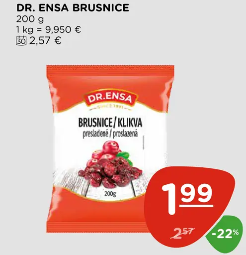 Dr. Ensa brusnice presladené / polosladené