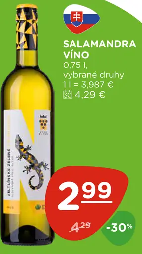 Salamandra Vino Vybrané Druhy