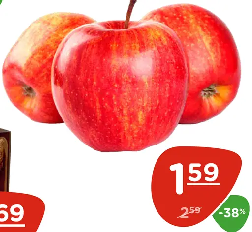 Jablká červené Evelina voľne