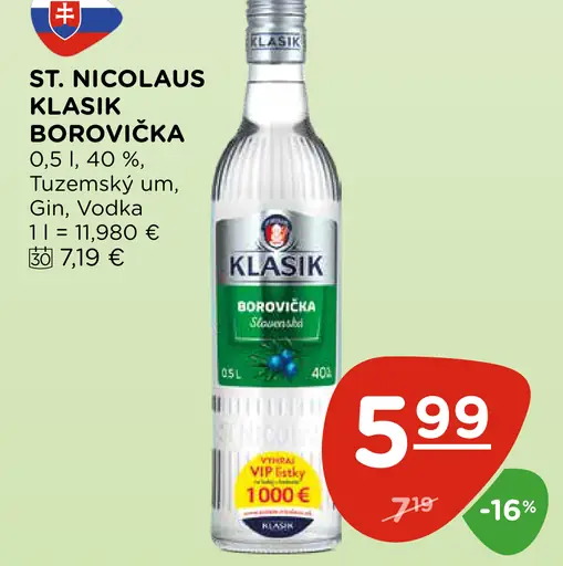 St. Nicolaus Klasik borovička