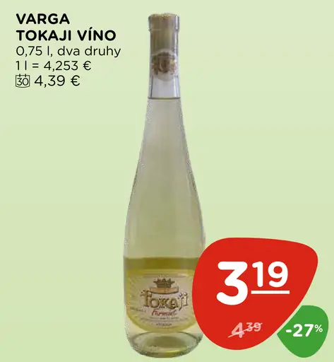 Varga Tokaj víno