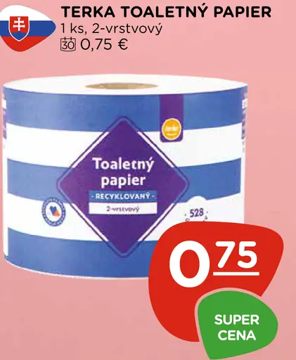 Terka toaletný papier 2-vrstvový