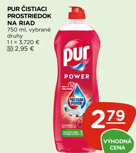 Pur Power prostriedok na riad