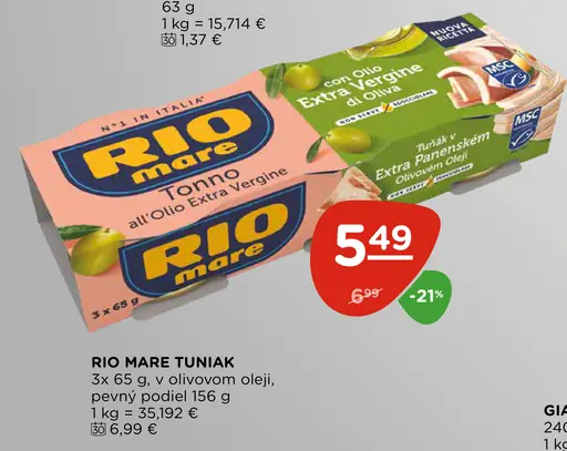 Rio Mare Tuniak v olivovom oleji