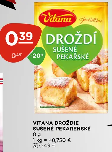 Vitana sušené pekárenské droždie