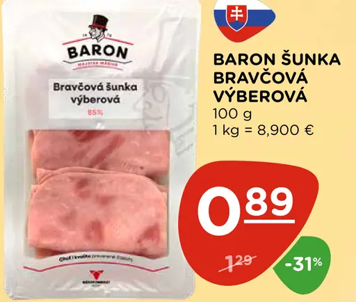 Baron bravčová šunka výberová