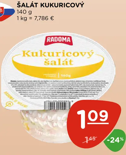 Radoma kukuricový šalát