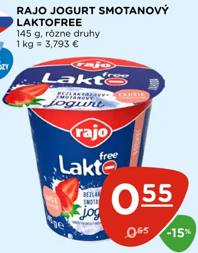 Rajo Smotanový jogurt laktofree