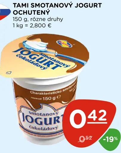Tami smotanový jogurt ochutený