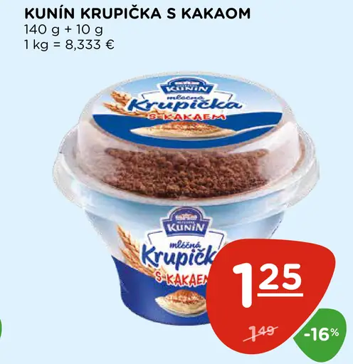 Kunín Krupička s kakaom