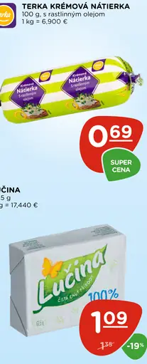 Terka krémová nátierka s rastlinným olejom