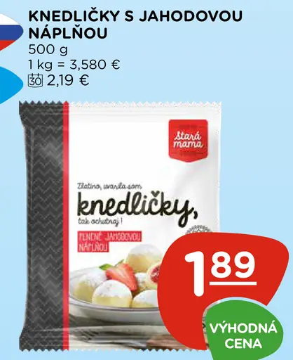 Stará Mama knedličky s jahodovou náplňou
