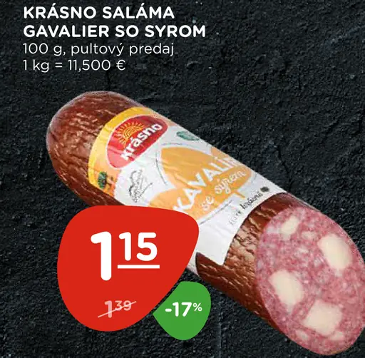 Krasno saláma Gavalier so syrom