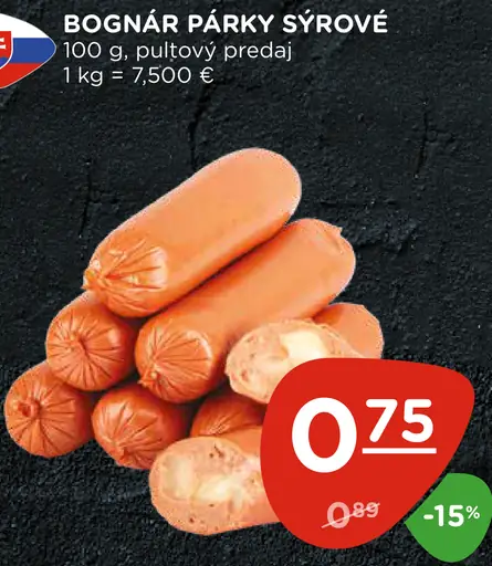 Bognár párky syrové